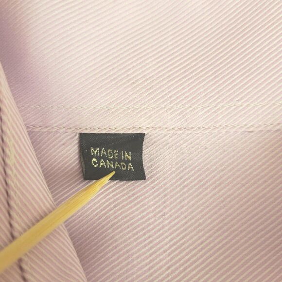 Paul Stuart Pink Button Down 100% Cotton Size L Mens Shirt Canada - Picture 3 of 7